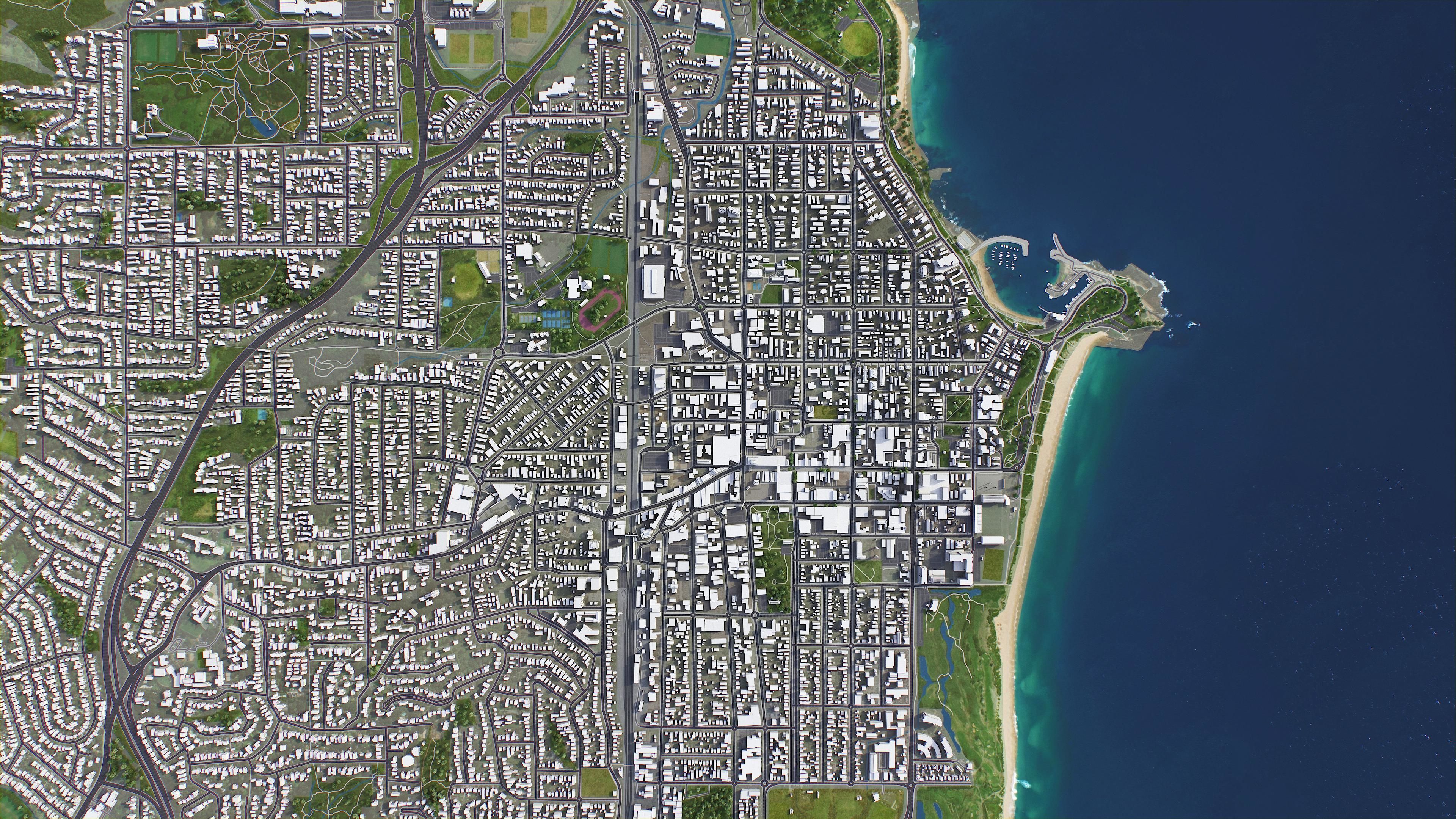 Wollongong Low-poly 3D model_7