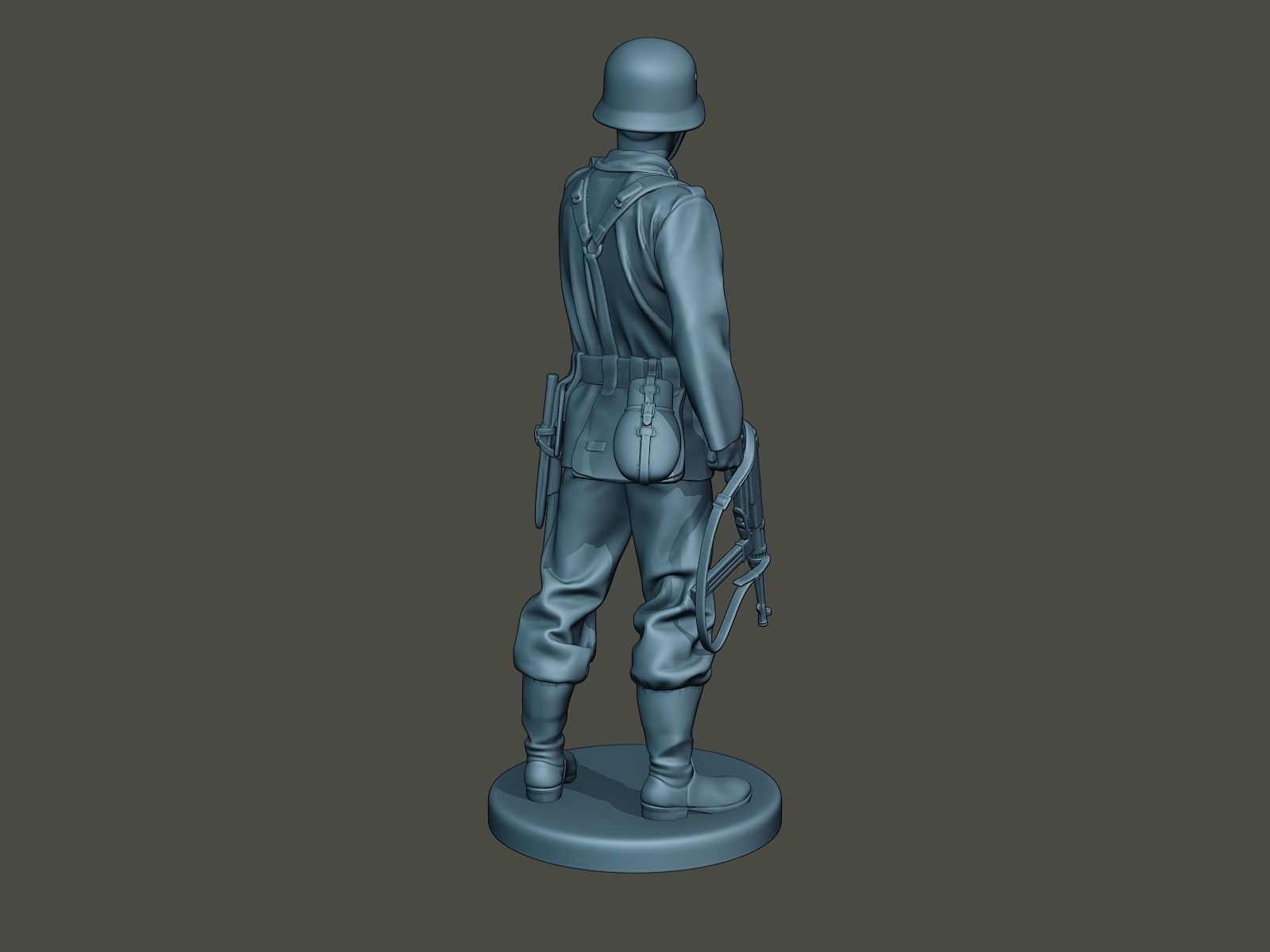 German soldier ww2 warning G2 3D print model_6