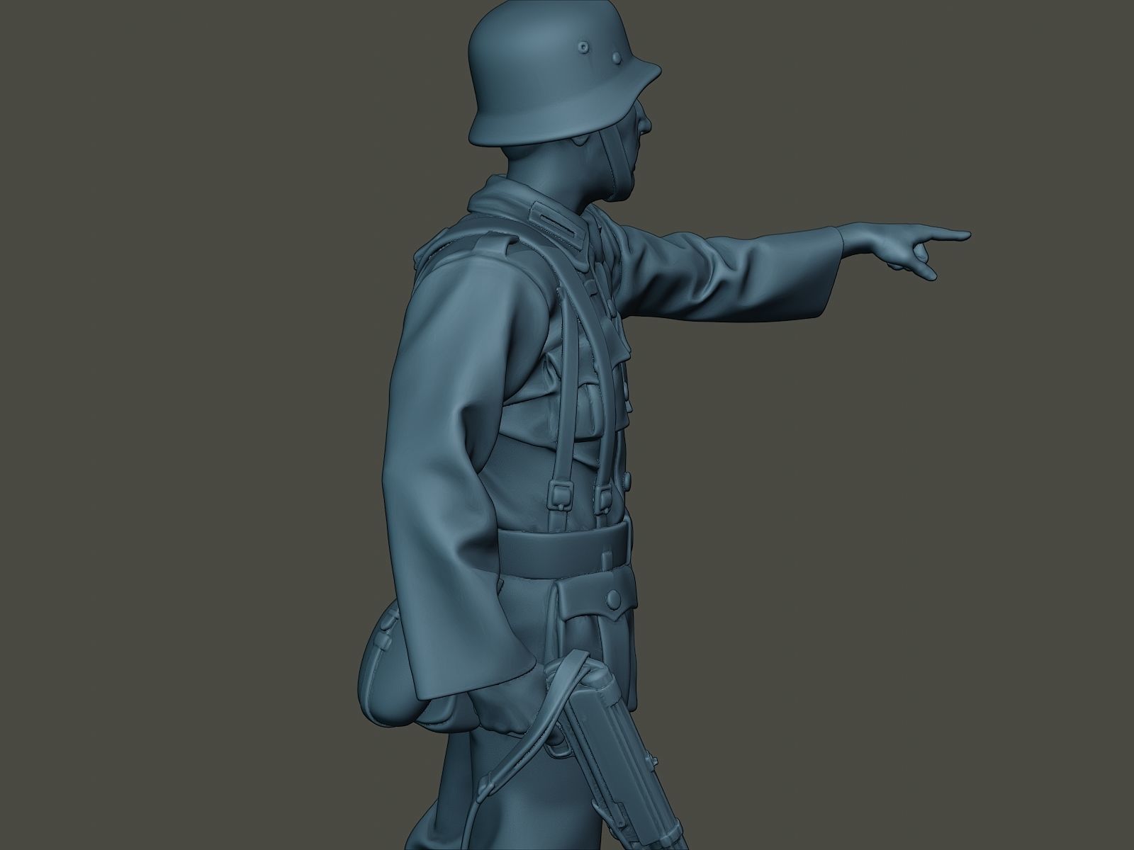 German soldier ww2 warning G2 3D print model_20