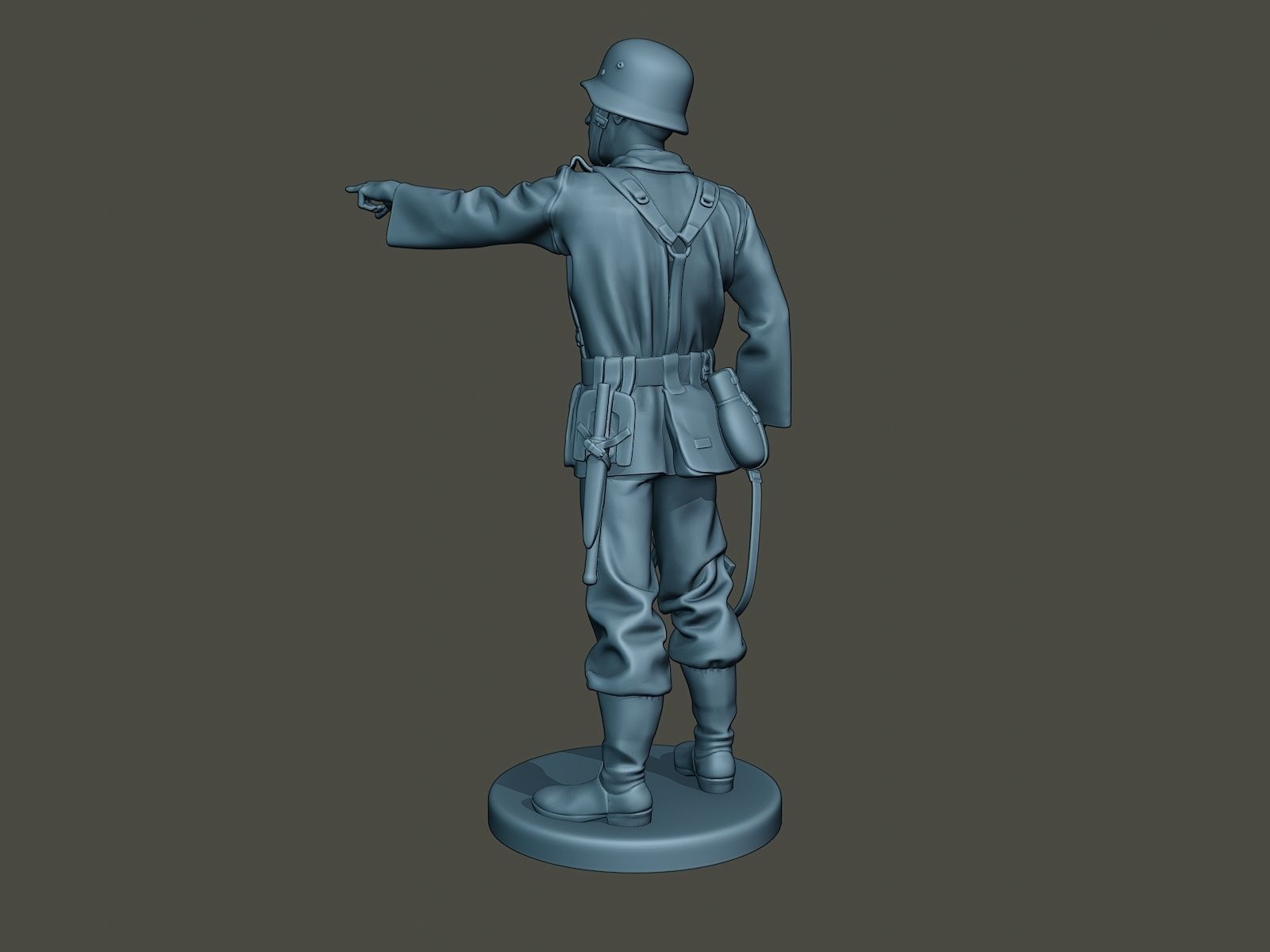 German soldier ww2 warning G2 3D print model_4