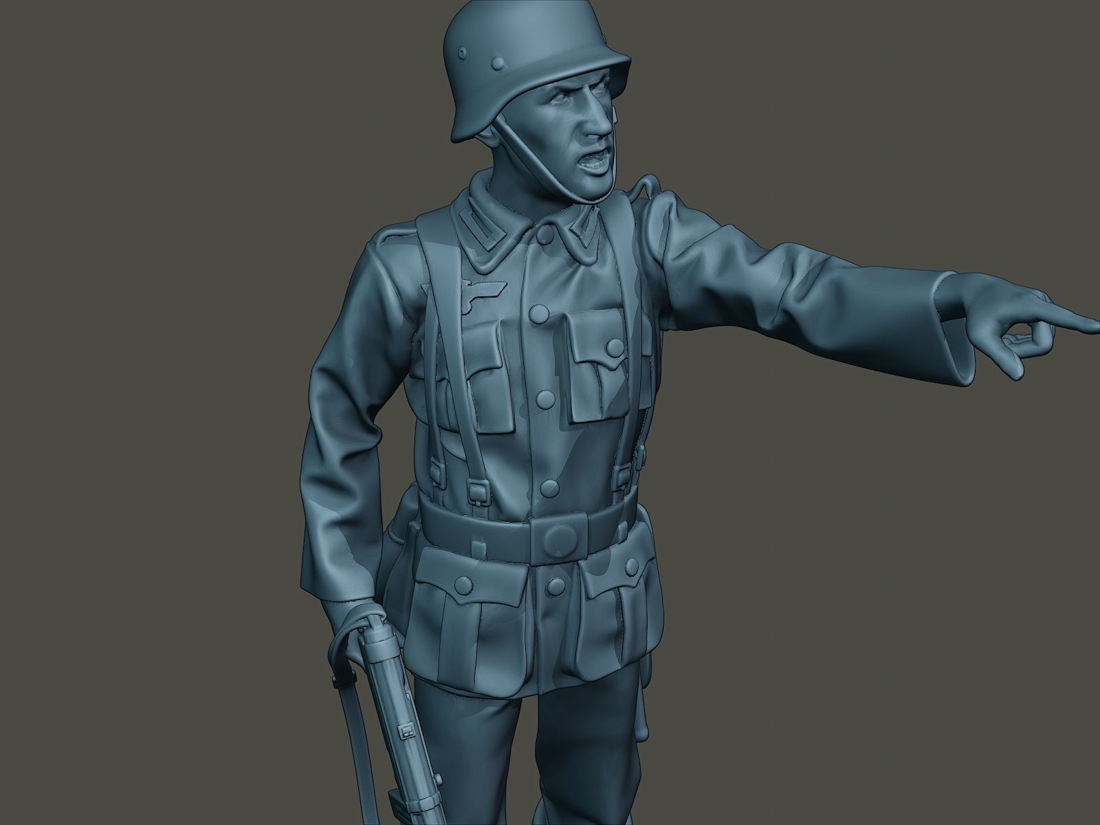 German soldier ww2 warning G2 3D print model_19