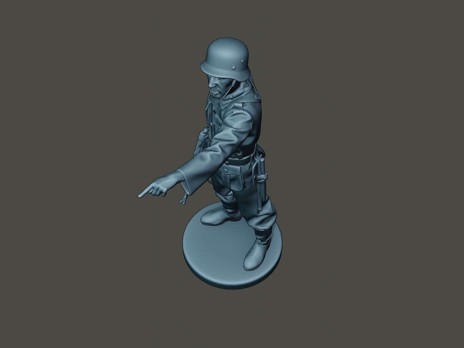 German soldier ww2 warning G2 3D print model_15