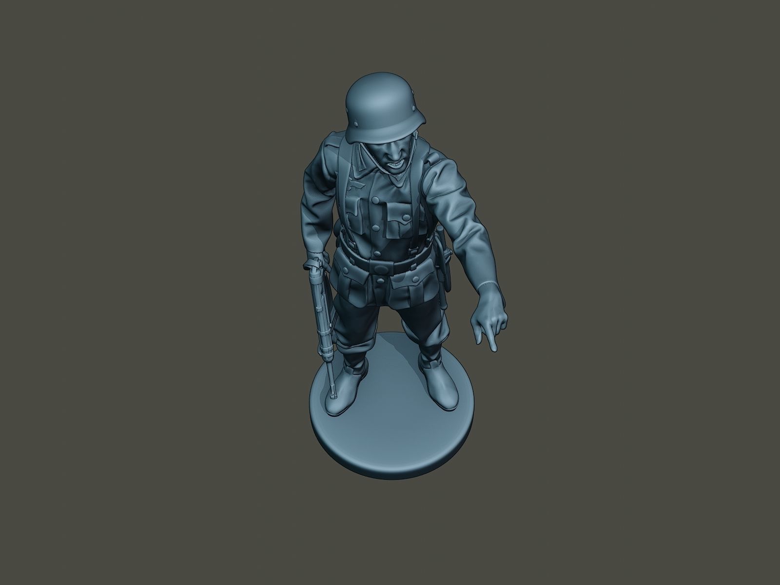 German soldier ww2 warning G2 3D print model_14