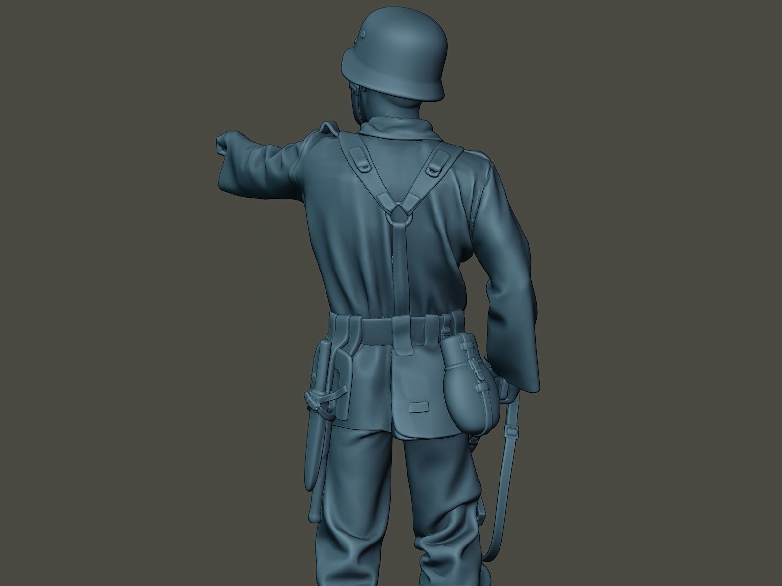 German soldier ww2 warning G2 3D print model_21