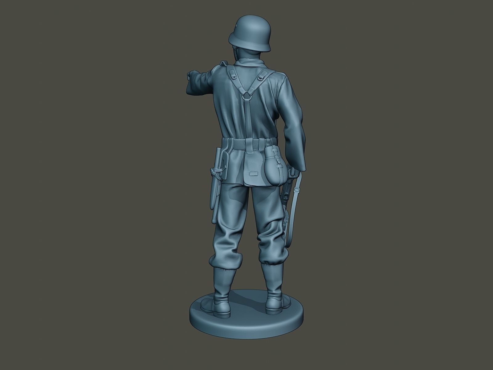 German soldier ww2 warning G2 3D print model_5