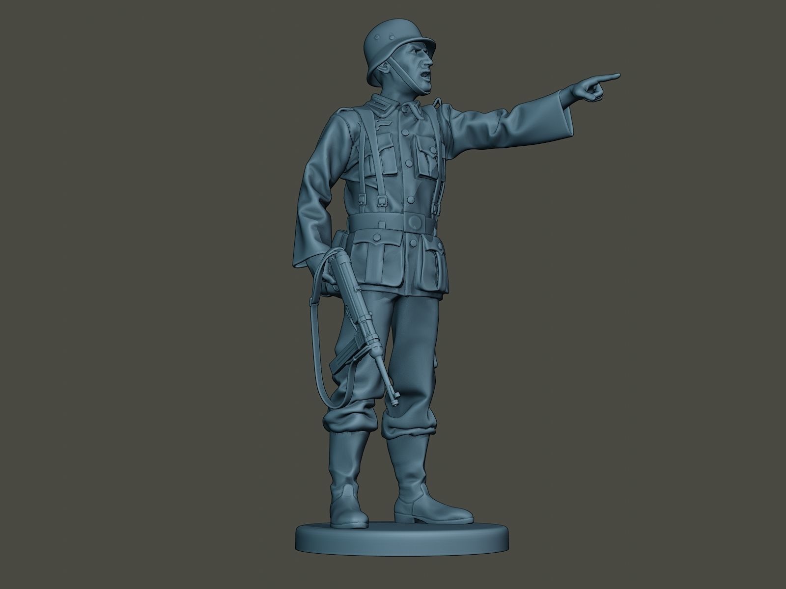German soldier ww2 warning G2 3D print model_13