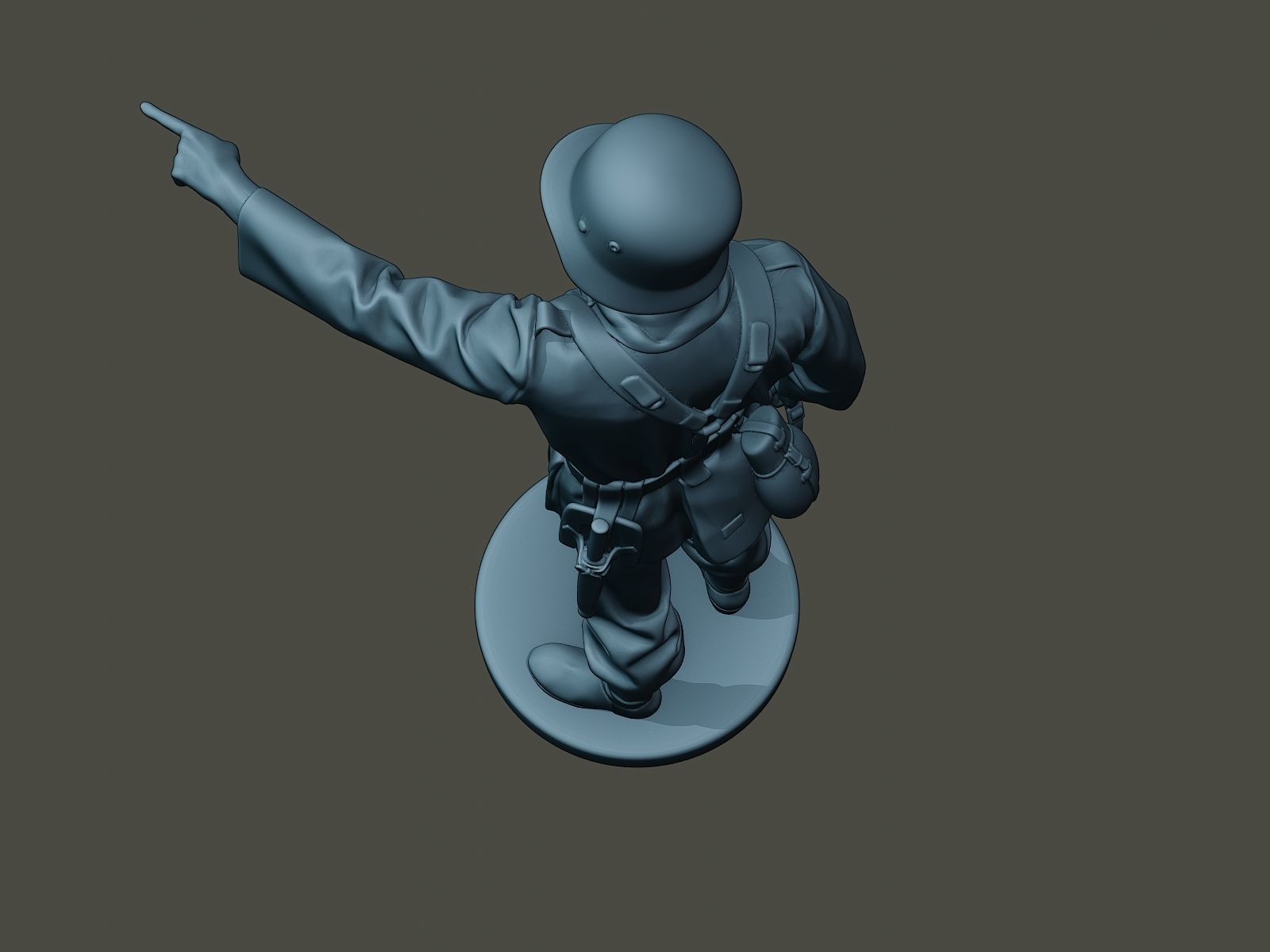 German soldier ww2 warning G2 3D print model_16
