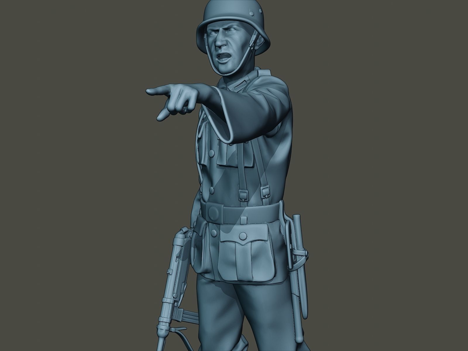 German soldier ww2 warning G2 3D print model_18