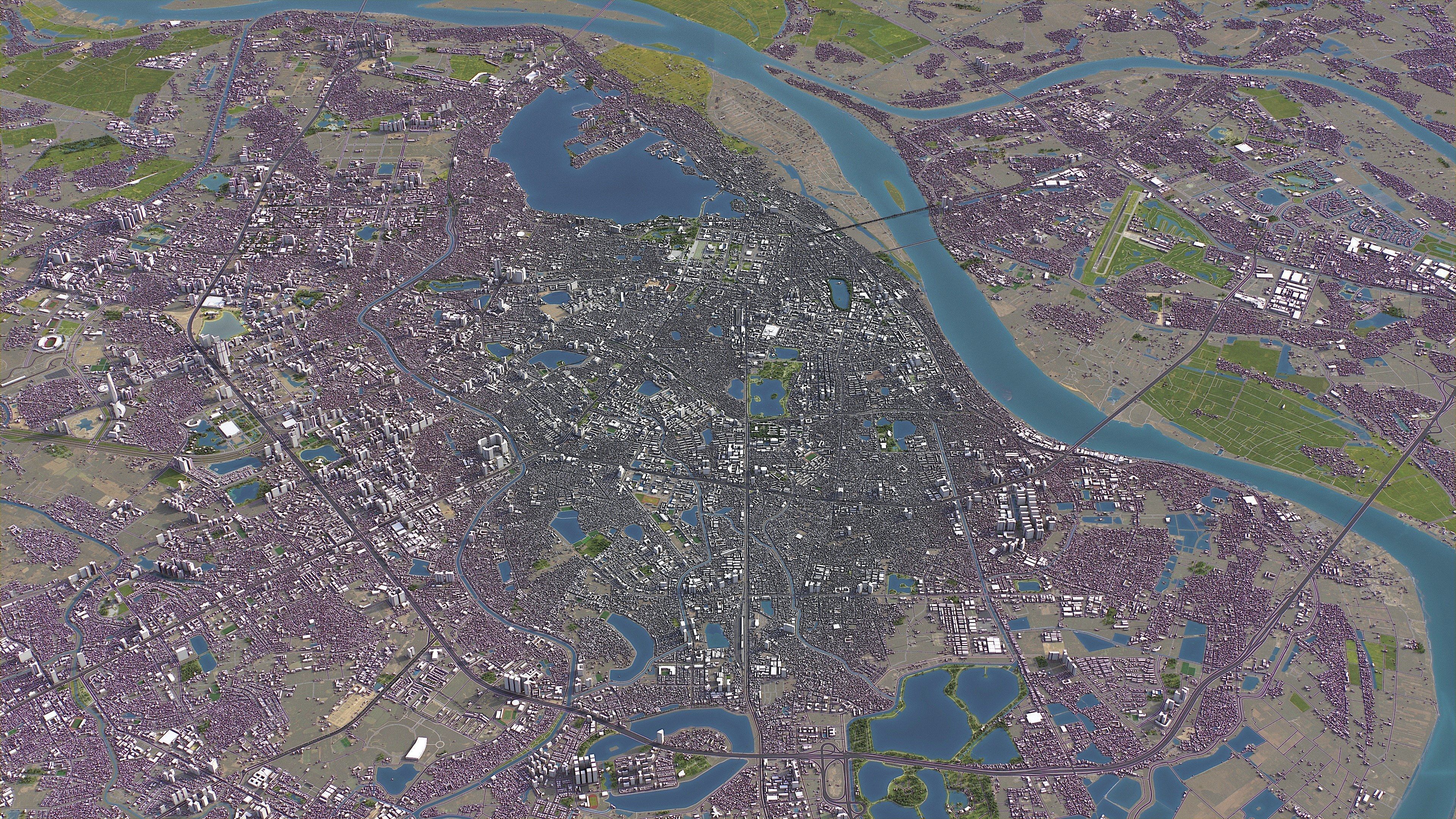 Hanoi - 3D City Model Low-poly 3D model_12