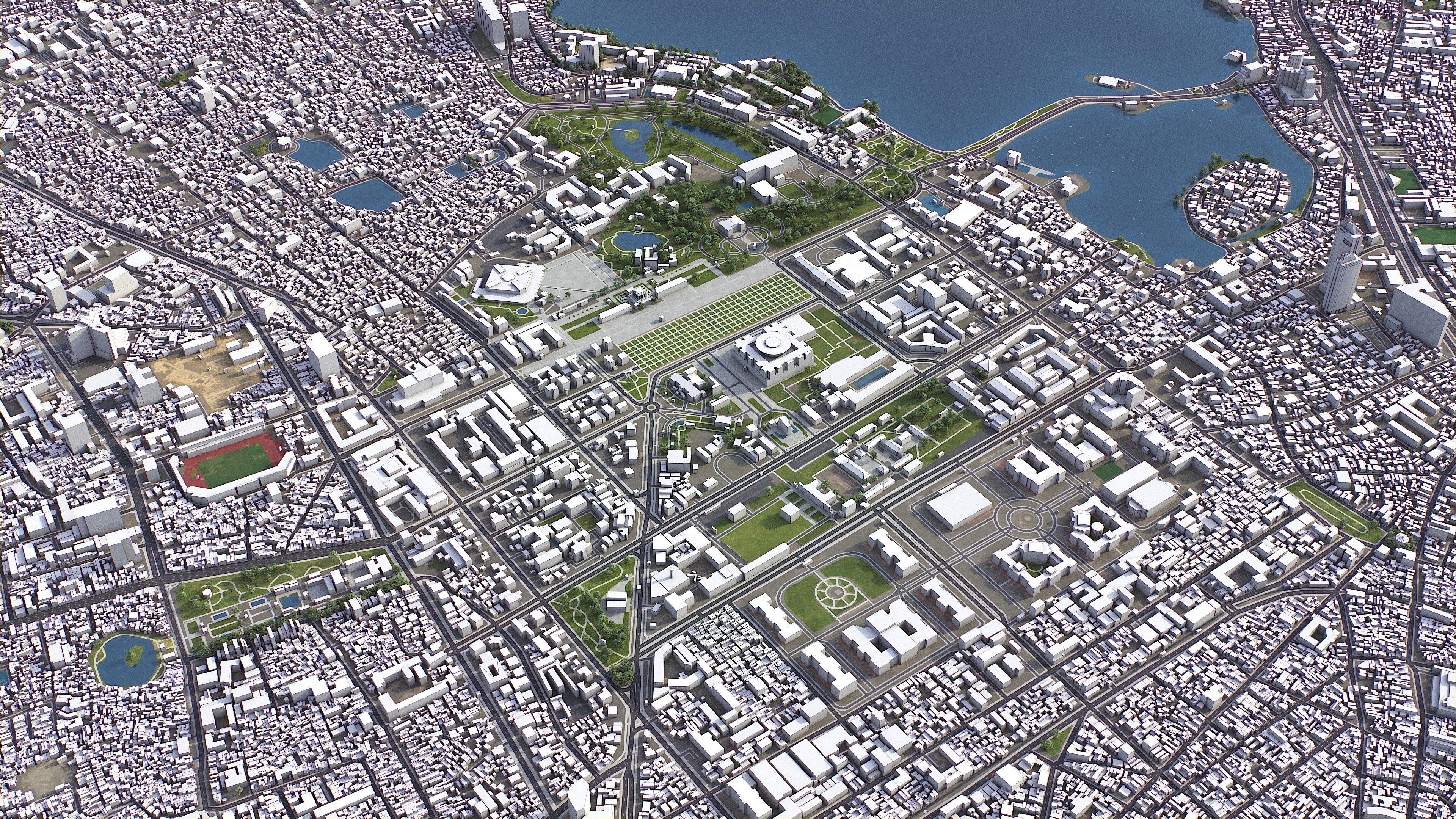 Hanoi - 3D City Model Low-poly 3D model_5
