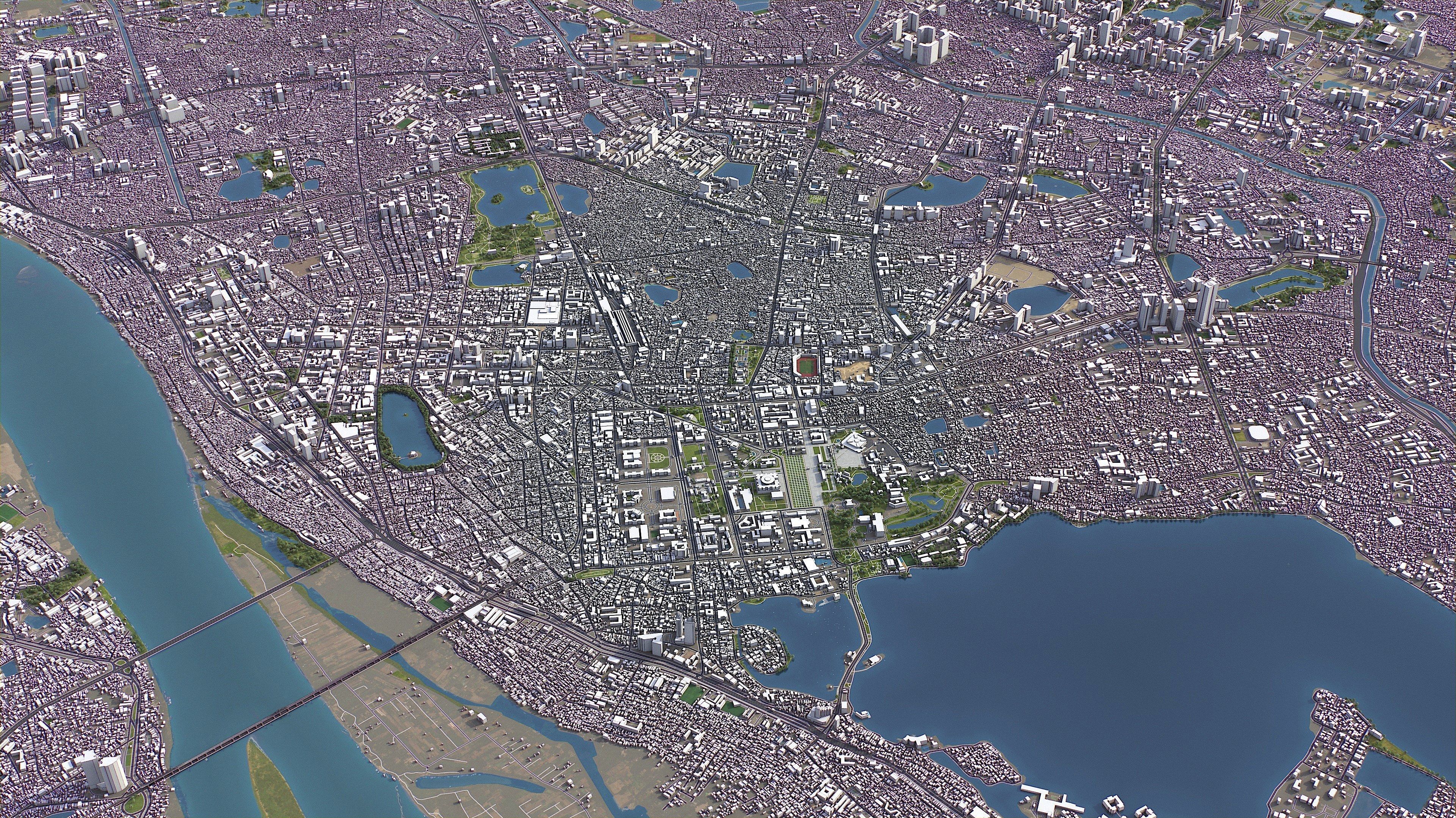 Hanoi - 3D City Model Low-poly 3D model_10