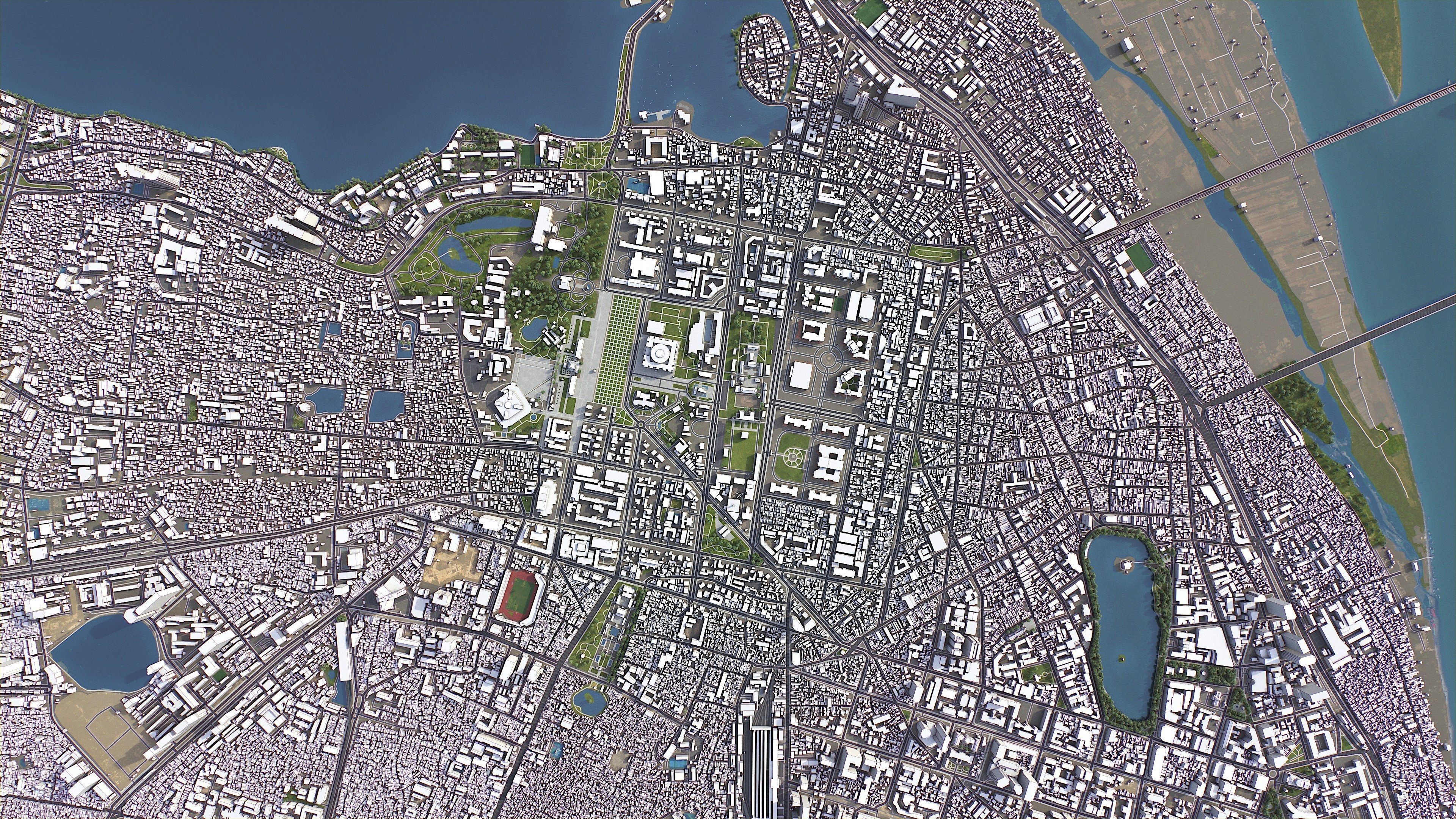 Hanoi - 3D City Model Low-poly 3D model_6