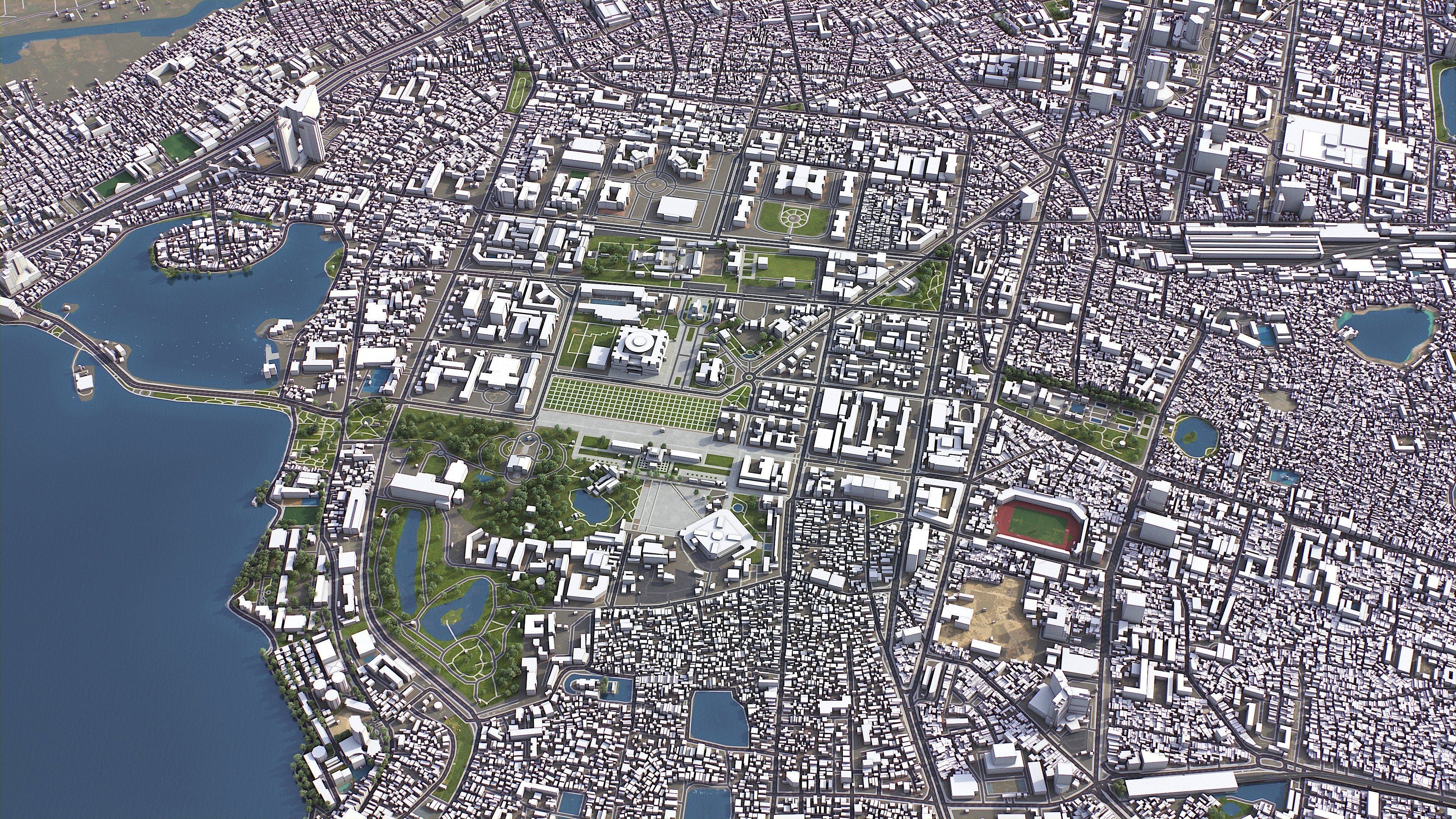 Hanoi - 3D City Model Low-poly 3D model_2