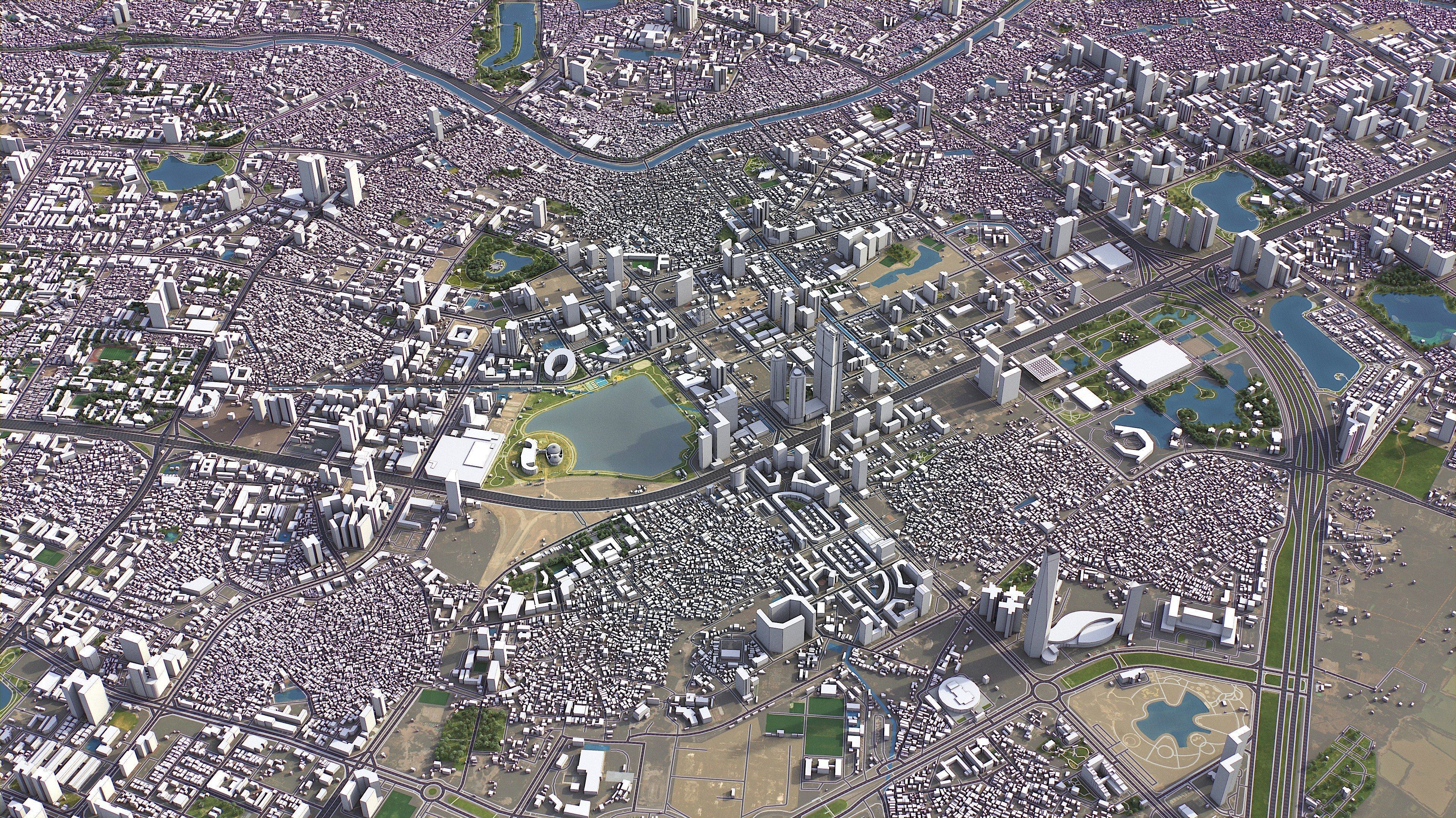 Hanoi - 3D City Model Low-poly 3D model_14