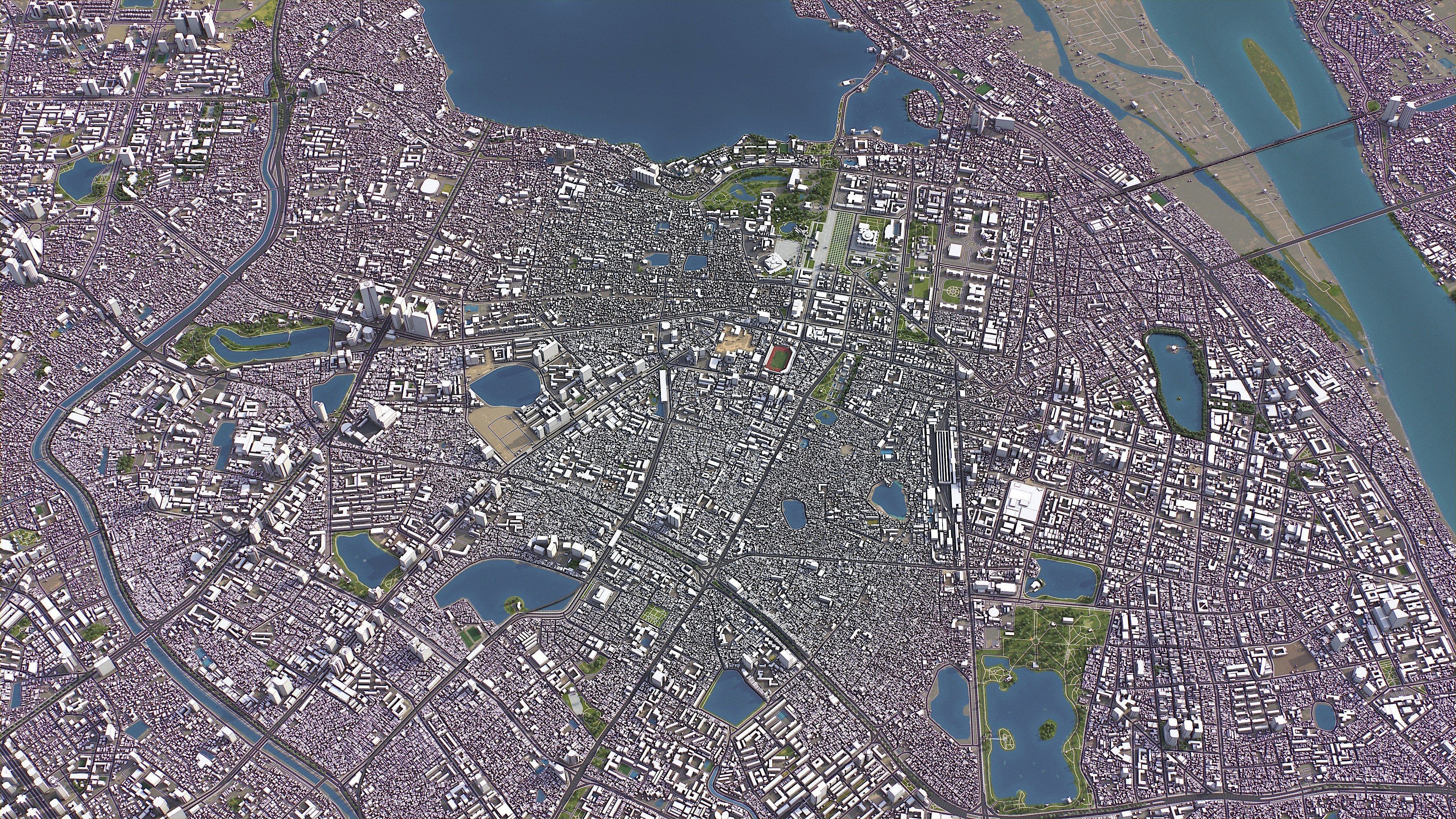 Hanoi - 3D City Model Low-poly 3D model_7