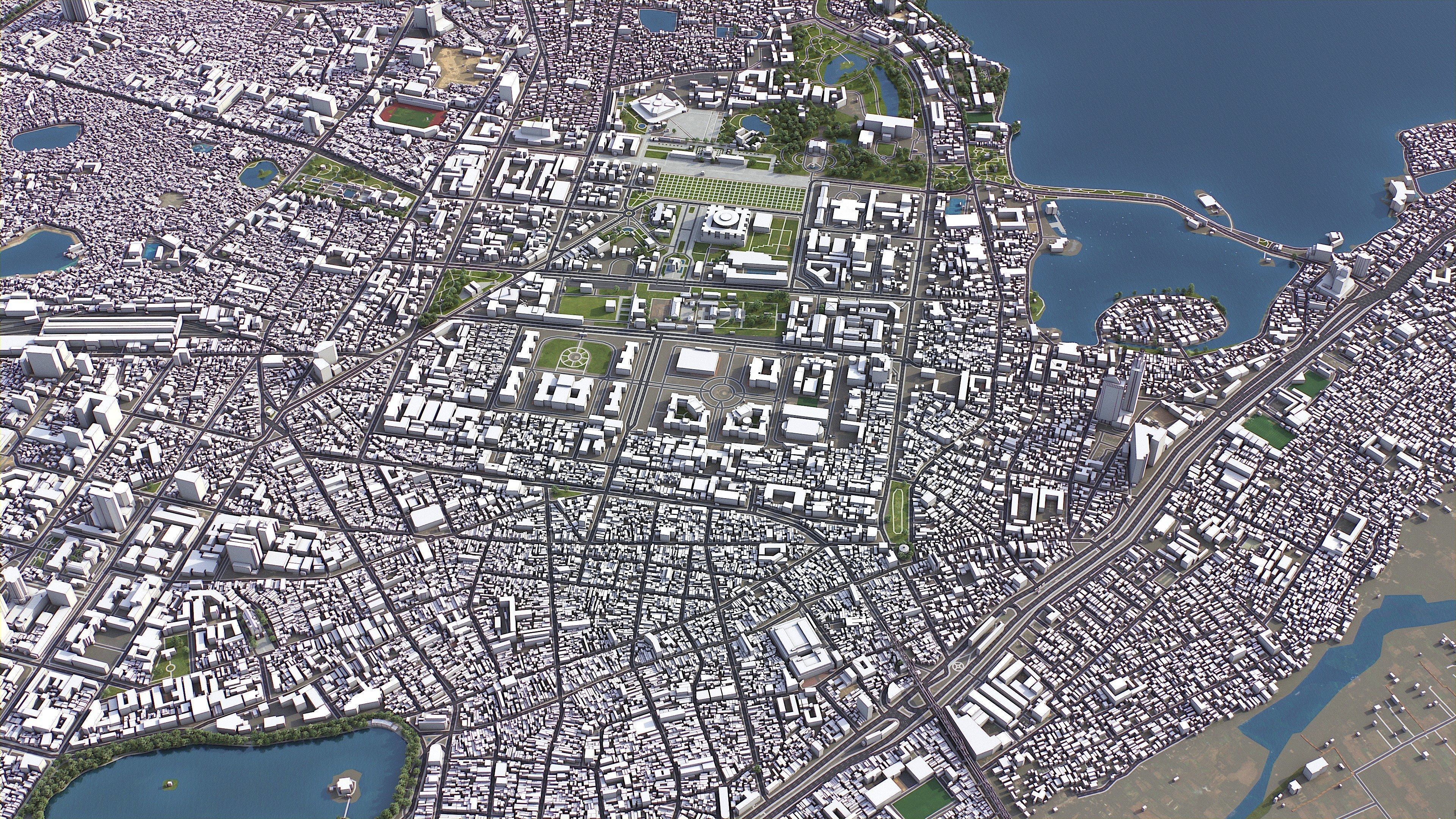 Hanoi - 3D City Model Low-poly 3D model_4
