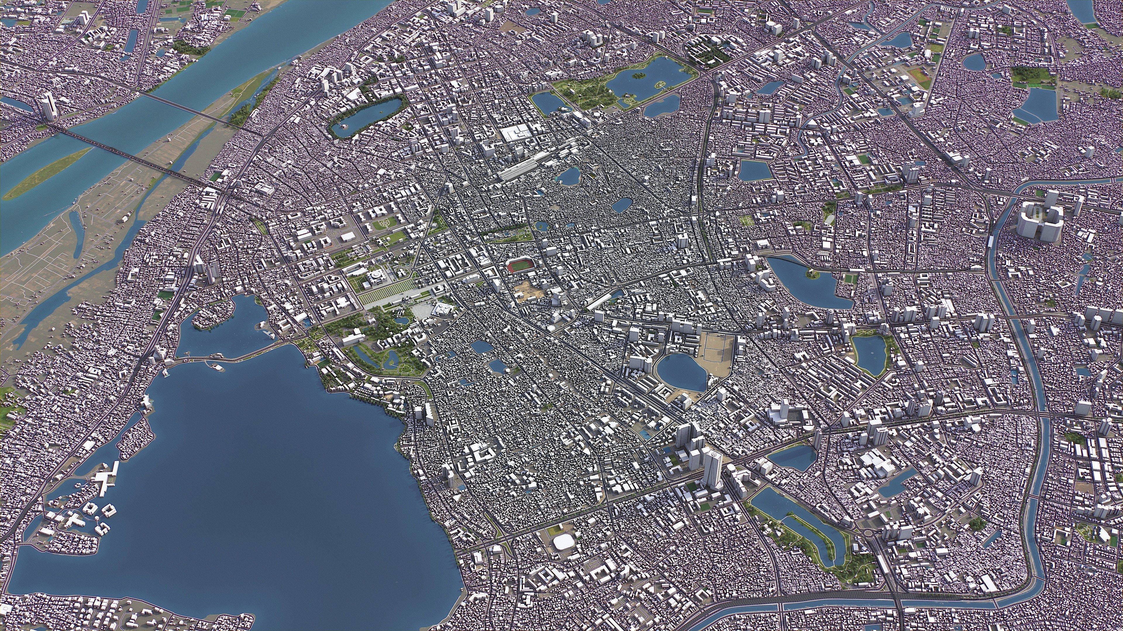 Hanoi - 3D City Model Low-poly 3D model_9