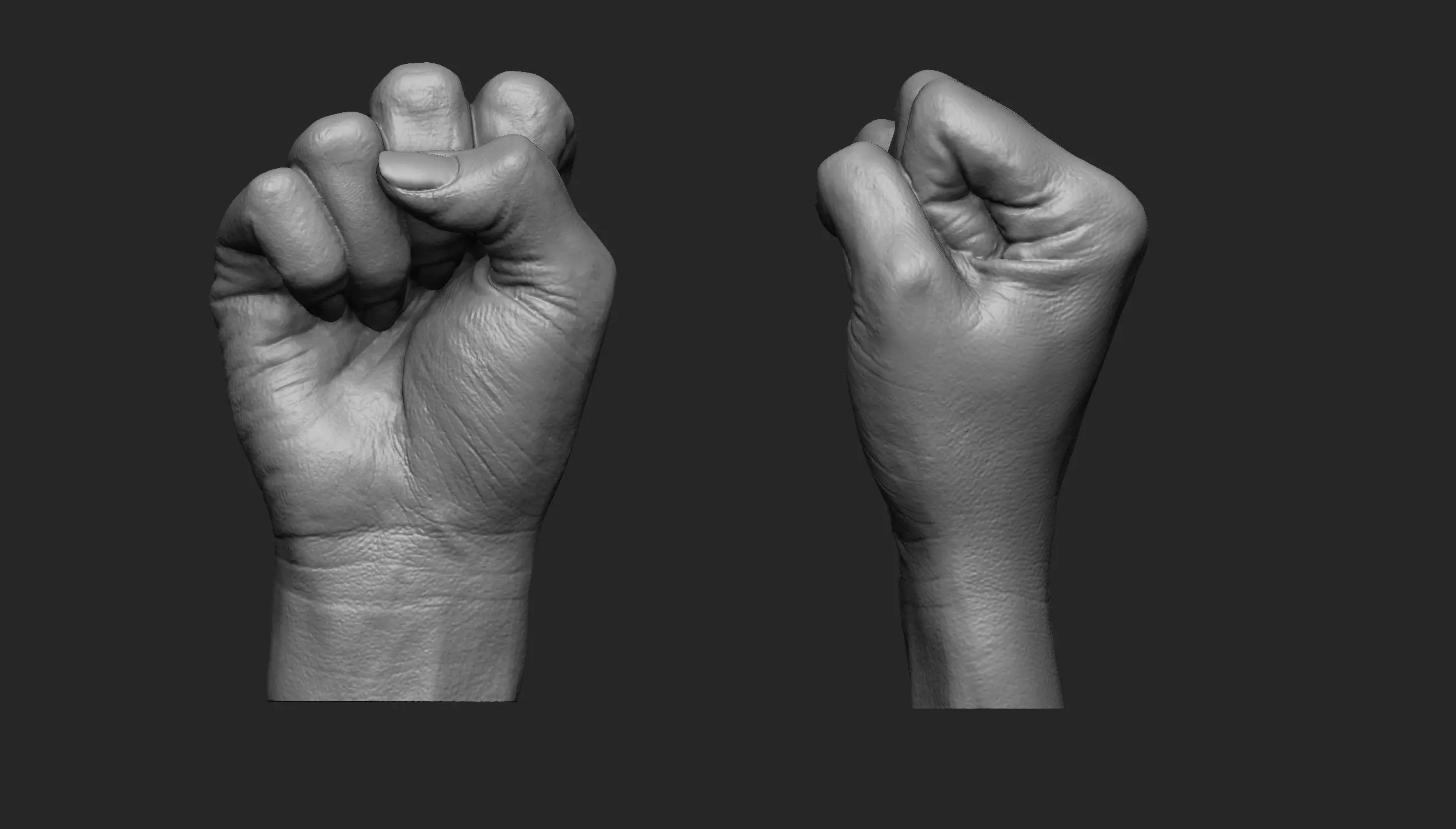 Female Fist Printable 3D print model_0