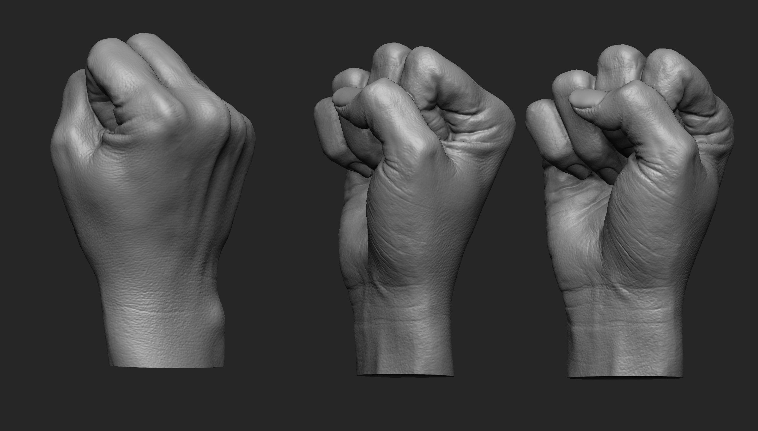 Female Fist Printable 3D print model_2