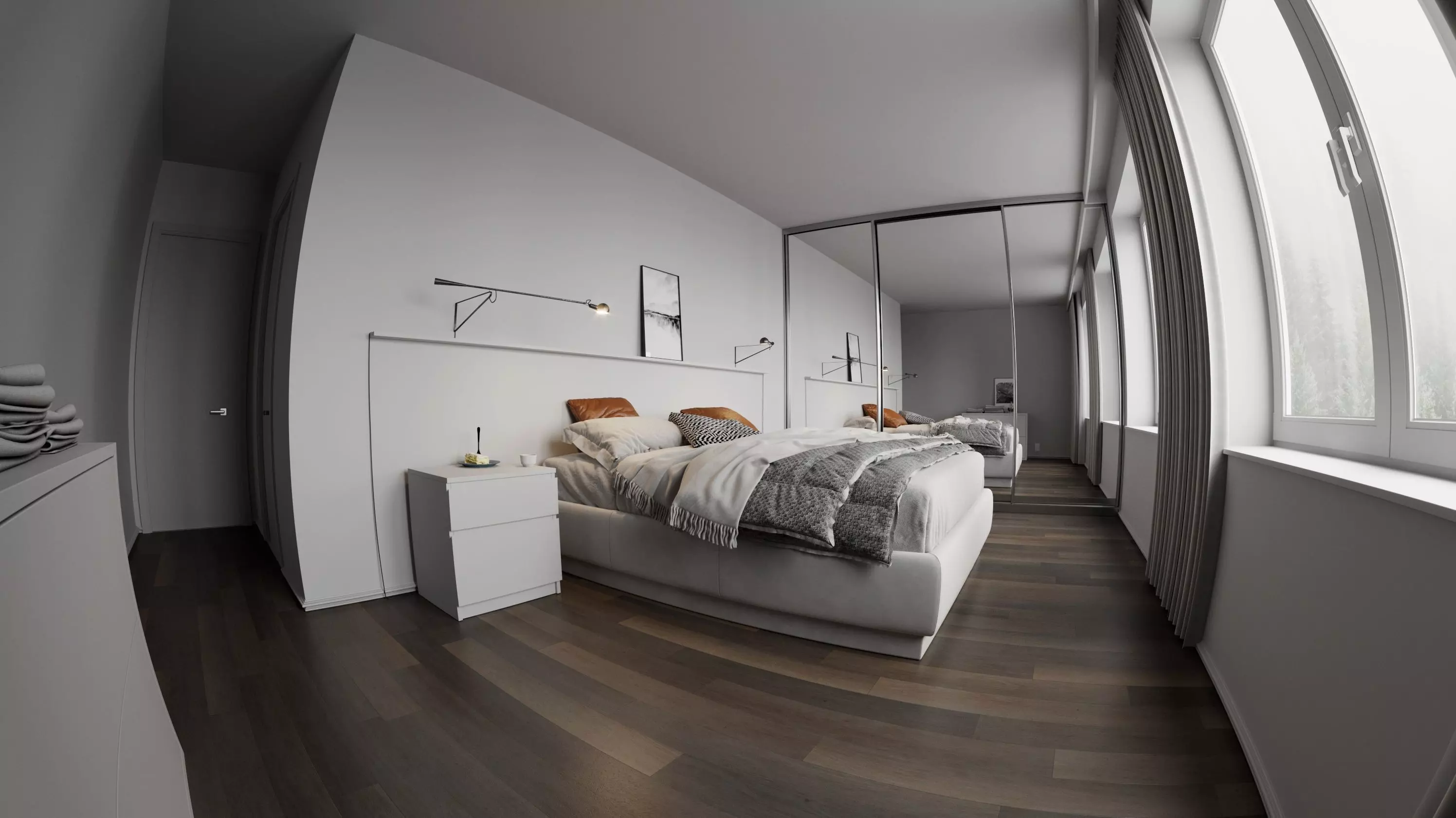 White bedroom 3D model | CGTrader