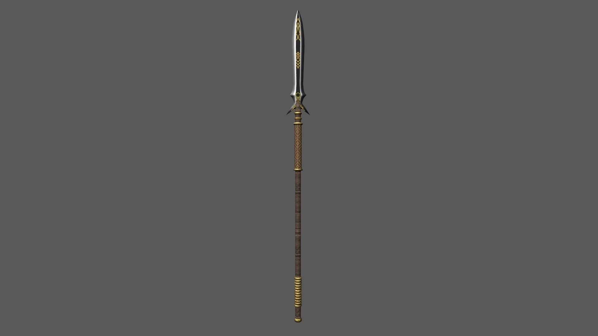 Spear sword from legend of zelda Low-poly 3D model_1