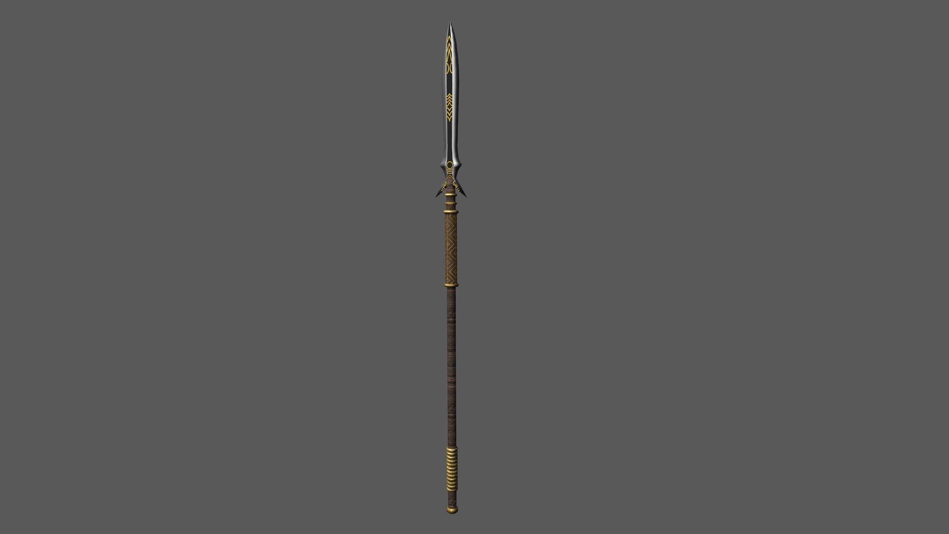 Spear sword from legend of zelda Low-poly 3D model_6