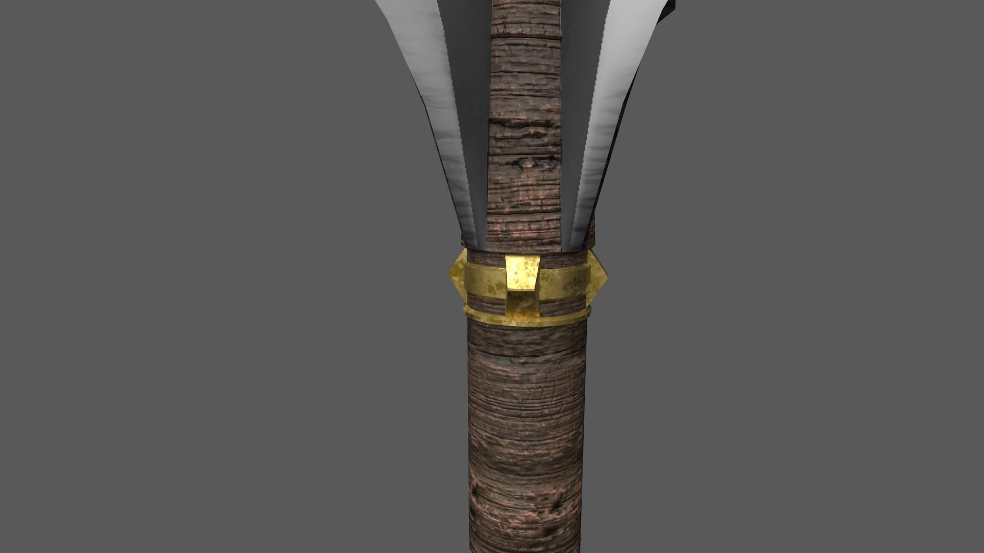 Spear sword with gold handle Low-poly 3D model_1