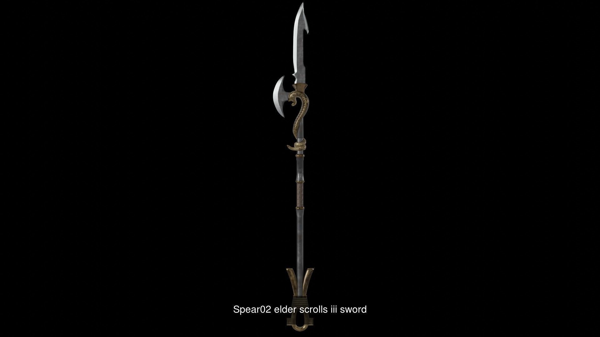 Old Fantasy Melee Weapons 3D Model Collection_11