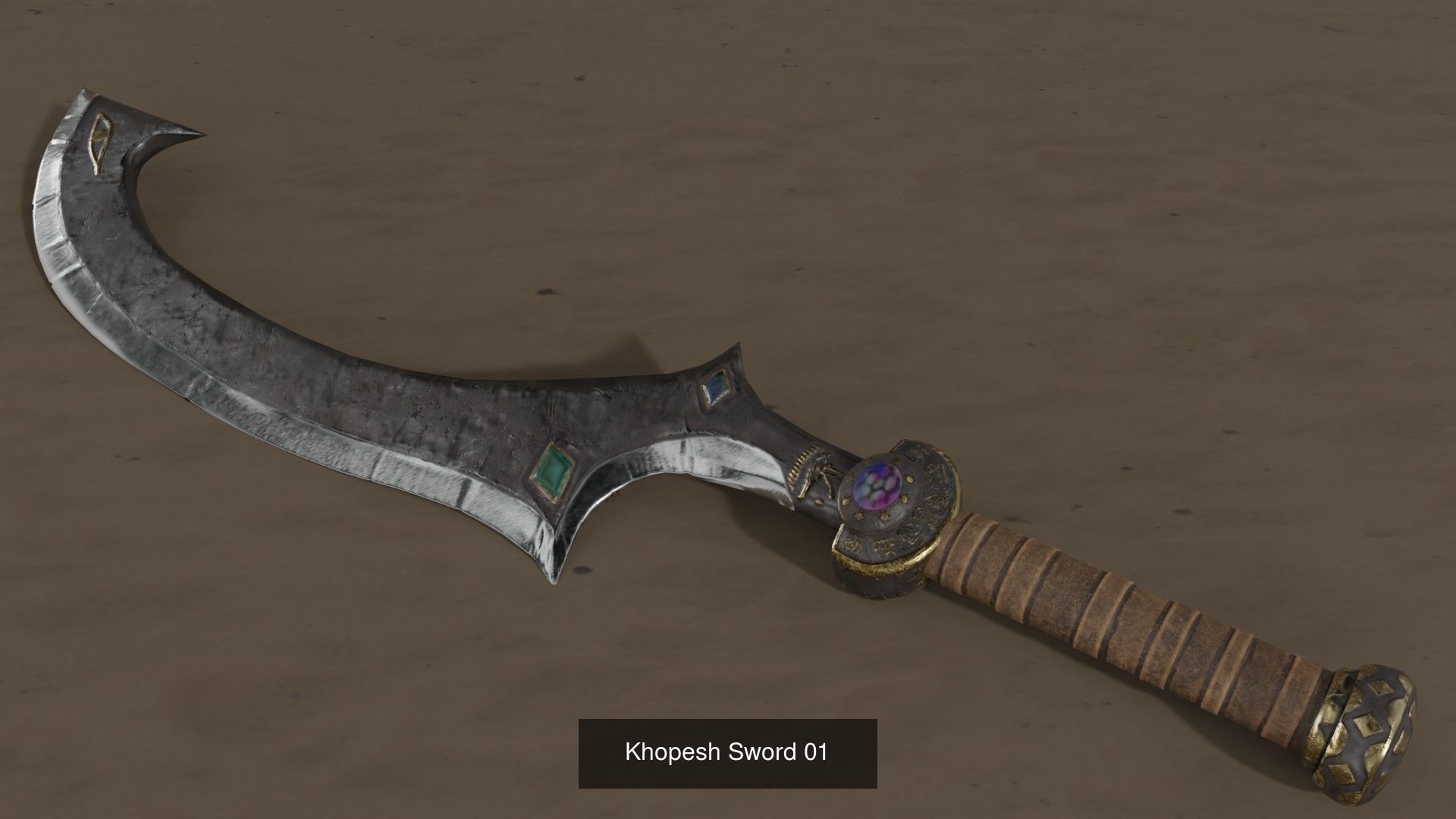 Old Fantasy Melee Weapons 3D Model Collection_3