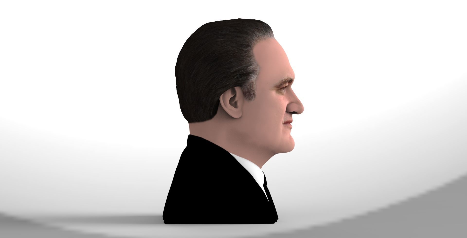 Quentin Tarantino bust ready for full color 3D printing 3D print model_7