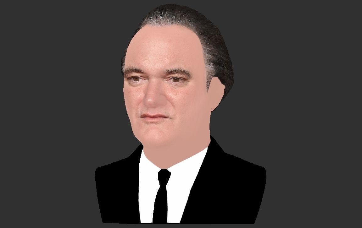 Quentin Tarantino bust ready for full color 3D printing 3D print model_19