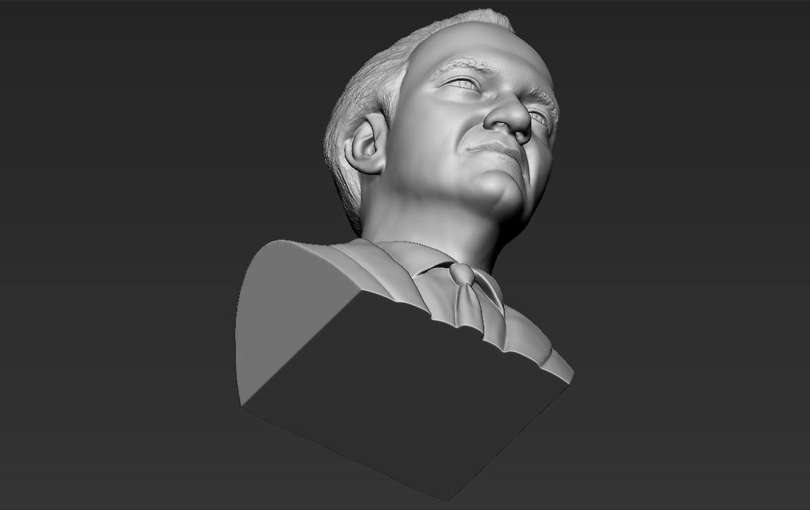 Quentin Tarantino bust ready for full color 3D printing 3D print model_42