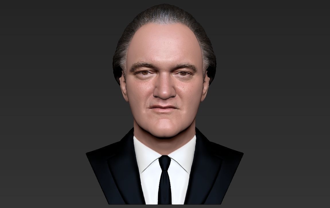 Quentin Tarantino bust ready for full color 3D printing 3D print model_15