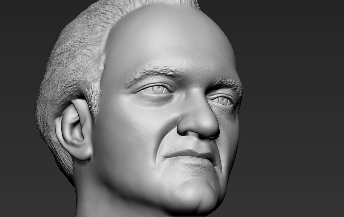 Quentin Tarantino bust ready for full color 3D printing 3D print model_40