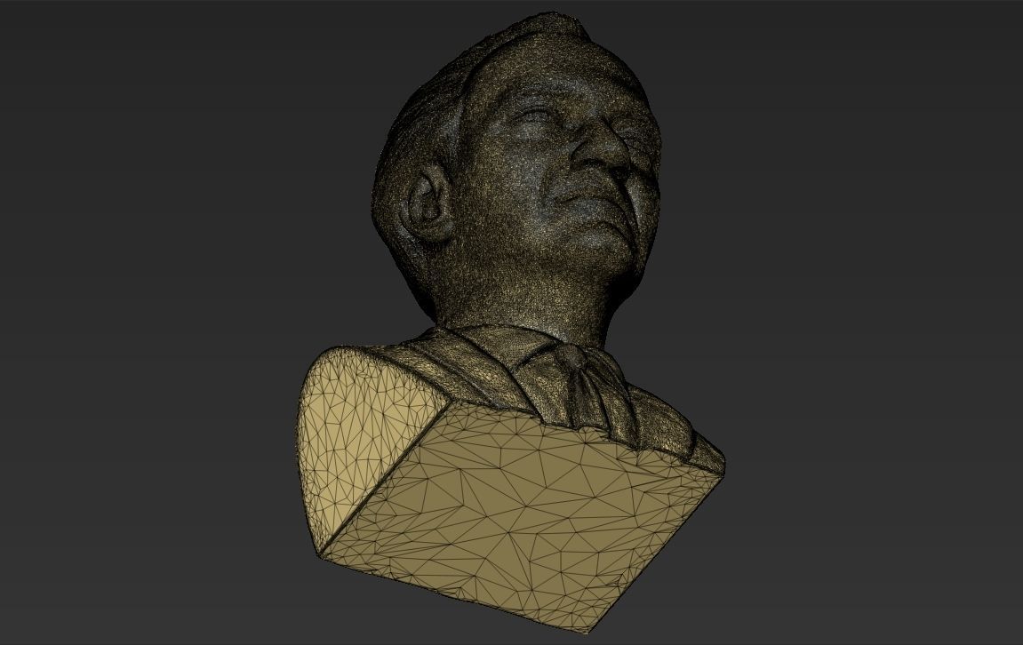 Quentin Tarantino bust ready for full color 3D printing 3D print model_47