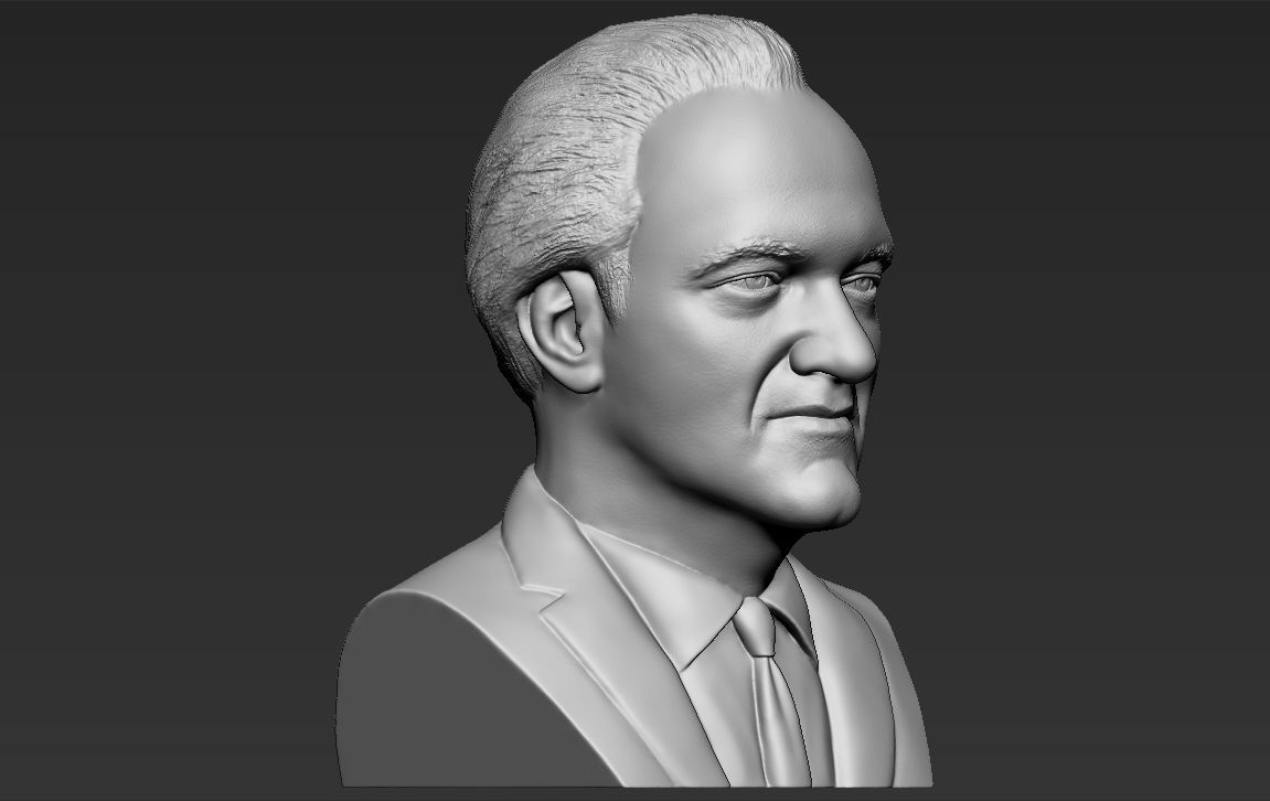 Quentin Tarantino bust ready for full color 3D printing 3D print model_30