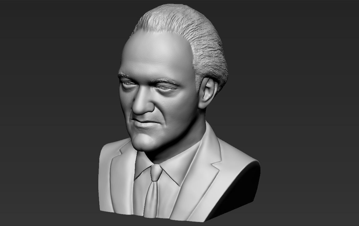 Quentin Tarantino bust ready for full color 3D printing 3D print model_32