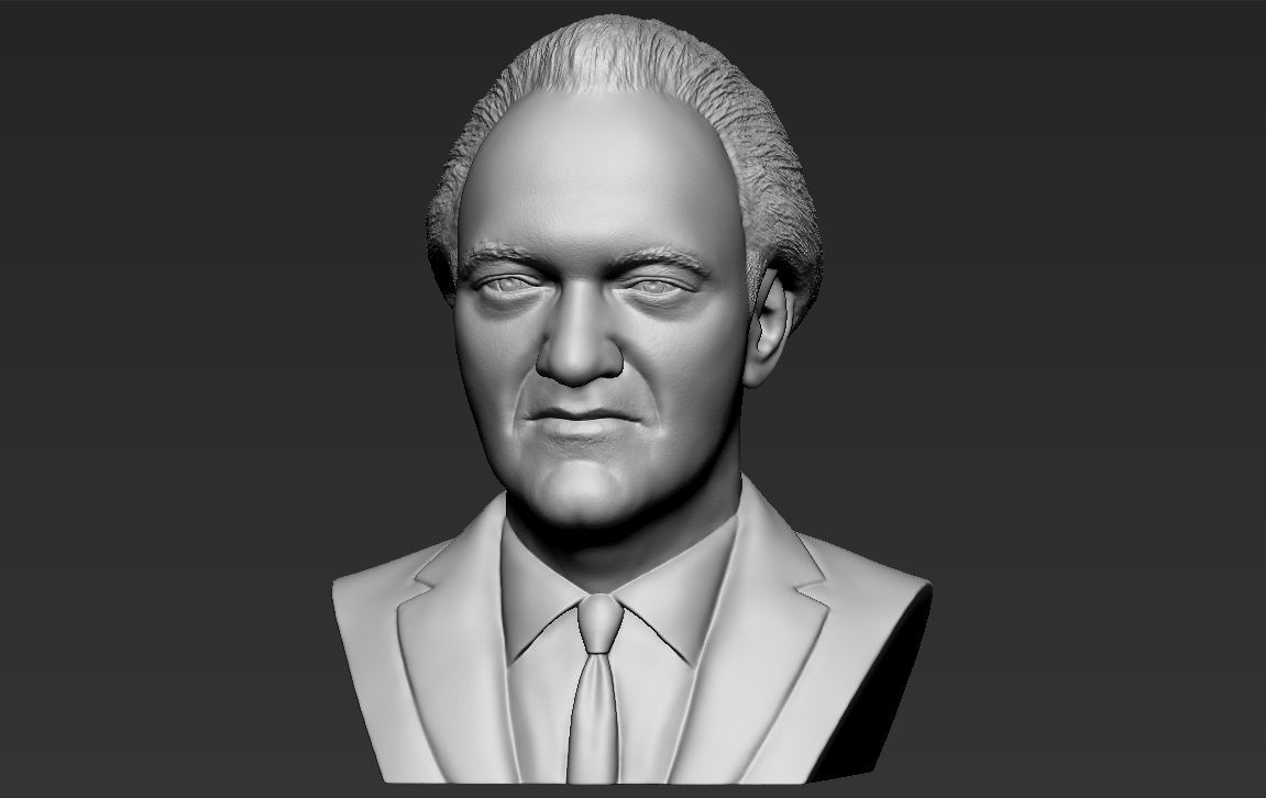 Quentin Tarantino bust ready for full color 3D printing 3D print model_23