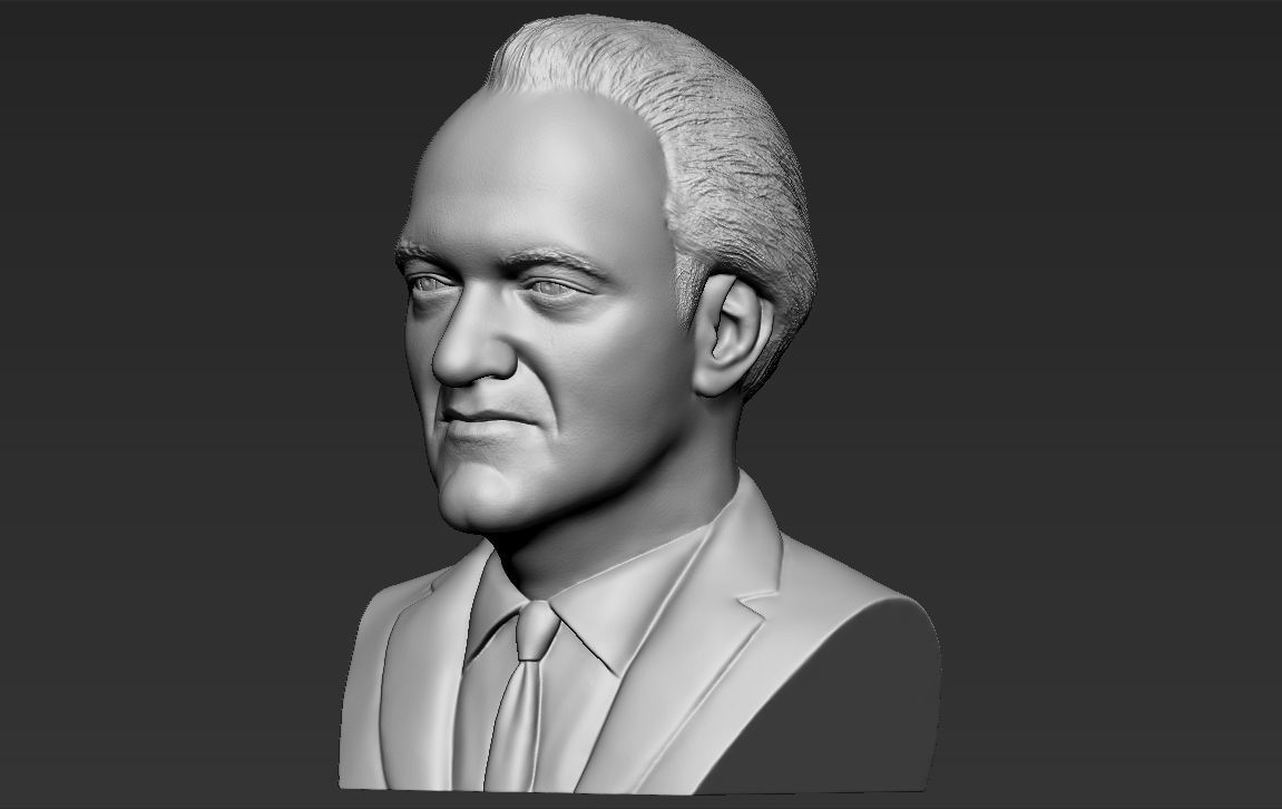 Quentin Tarantino bust ready for full color 3D printing 3D print model_24