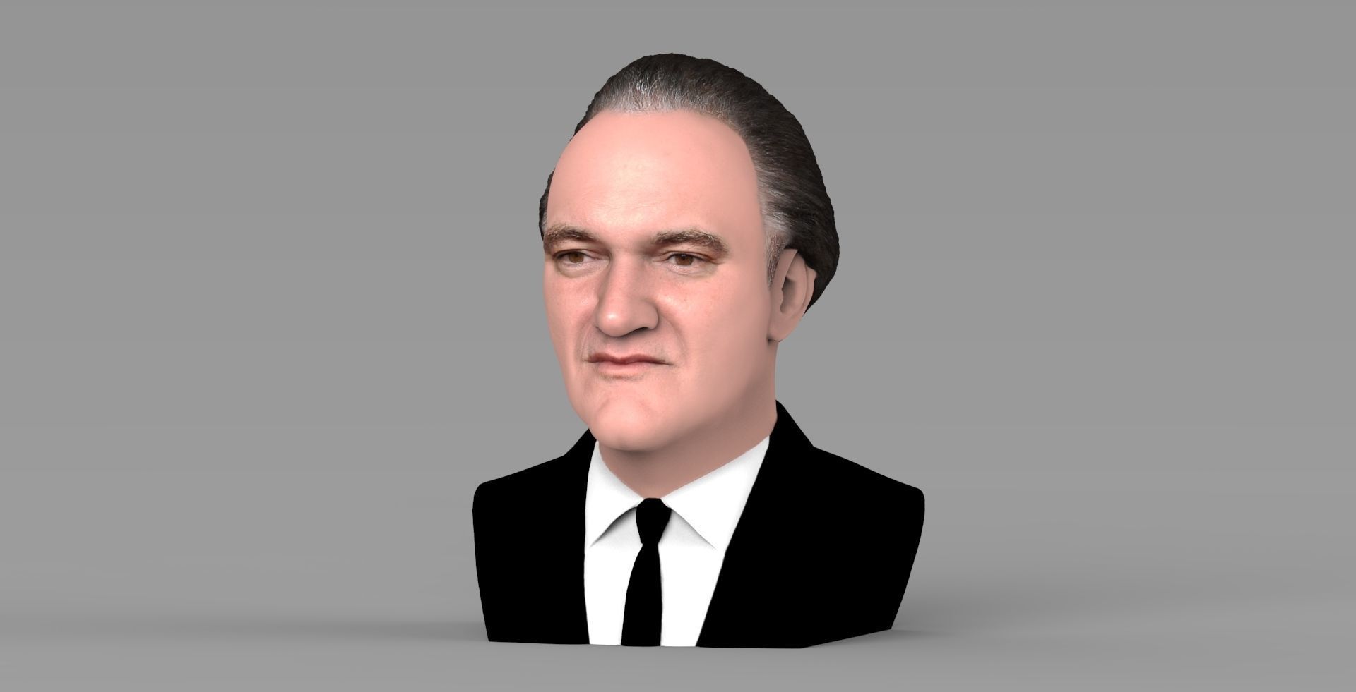 Quentin Tarantino bust ready for full color 3D printing 3D print model_1