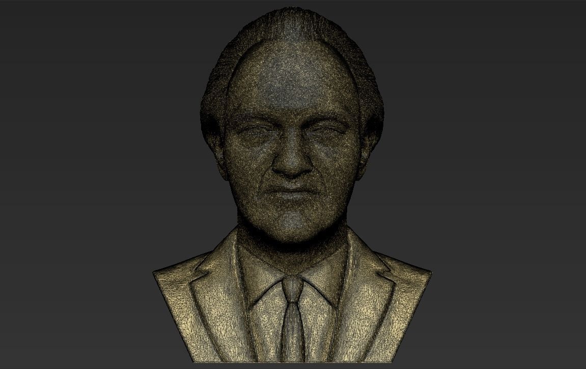 Quentin Tarantino bust ready for full color 3D printing 3D print model_45