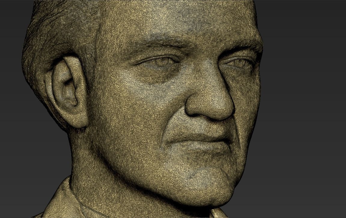 Quentin Tarantino bust ready for full color 3D printing 3D print model_49