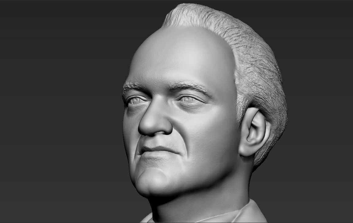 Quentin Tarantino bust ready for full color 3D printing 3D print model_36