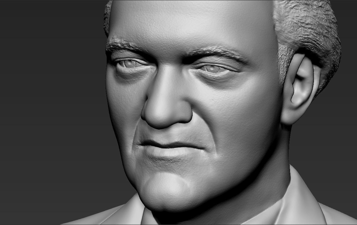 Quentin Tarantino bust ready for full color 3D printing 3D print model_39
