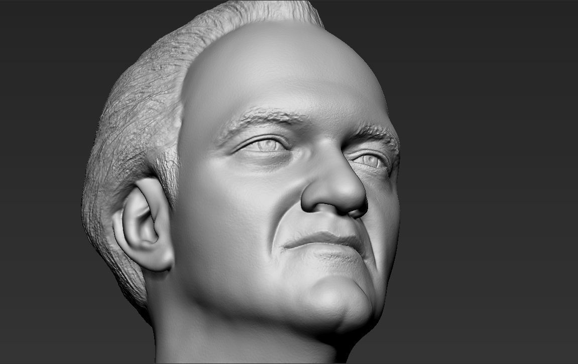 Quentin Tarantino bust ready for full color 3D printing 3D print model_35