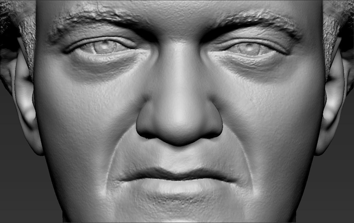 Quentin Tarantino bust ready for full color 3D printing 3D print model_37