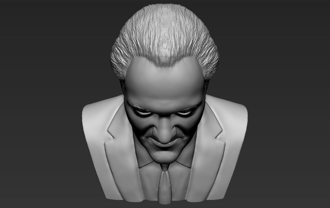 Quentin Tarantino bust ready for full color 3D printing 3D print model_33