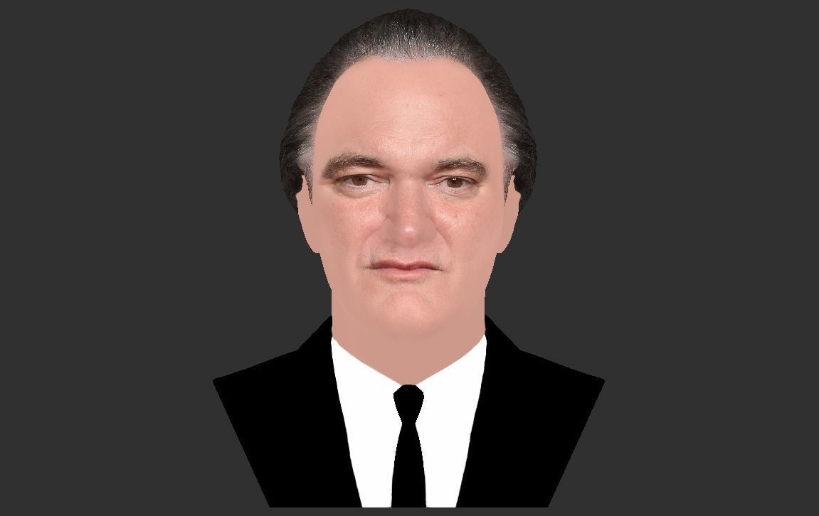 Quentin Tarantino bust ready for full color 3D printing 3D print model_18