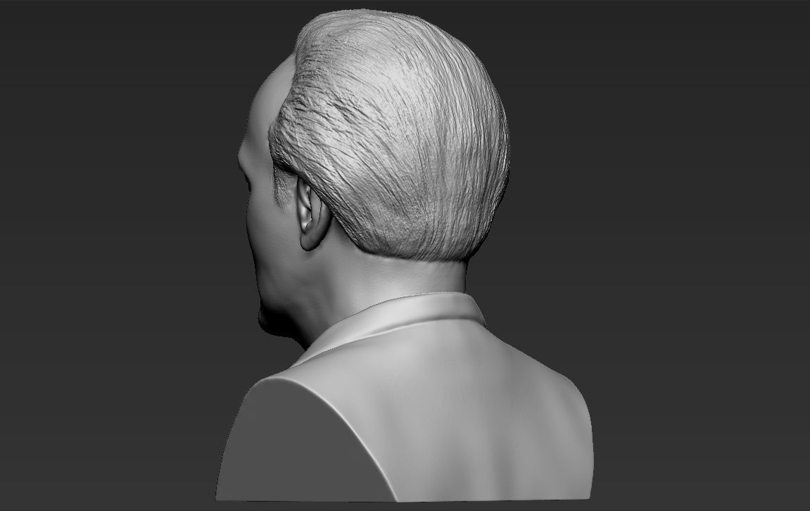 Quentin Tarantino bust ready for full color 3D printing 3D print model_26