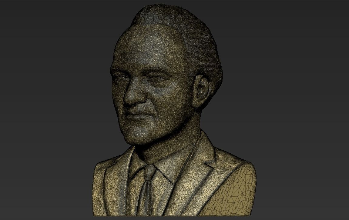 Quentin Tarantino bust ready for full color 3D printing 3D print model_46
